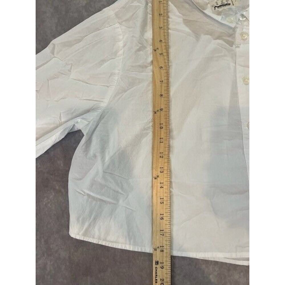 Madewell Womens Ex-Boyfriend Shirt Poplin Supercrop White NJ613 Size XL NEW - Picture 9 of 9